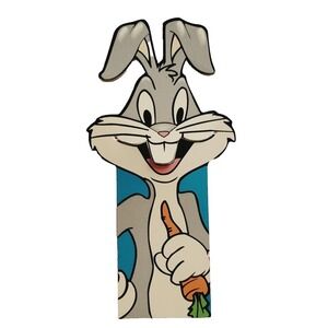 Vintage 80s Bugs Bunny Book Bites Tab Bookmark carrot Warner Bros 1989, # 26-155
